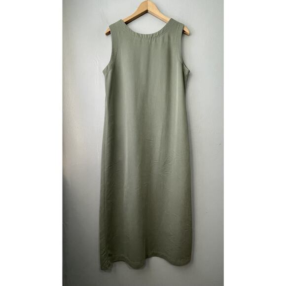 White Stag Jumper Dress Size L Sage Green Minimalist Lagenlook Modest Country - Picture 4 of 10